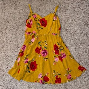 Yellow Flowy Floral Sundress